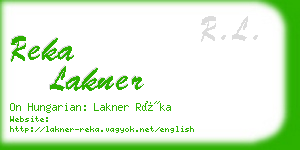 reka lakner business card